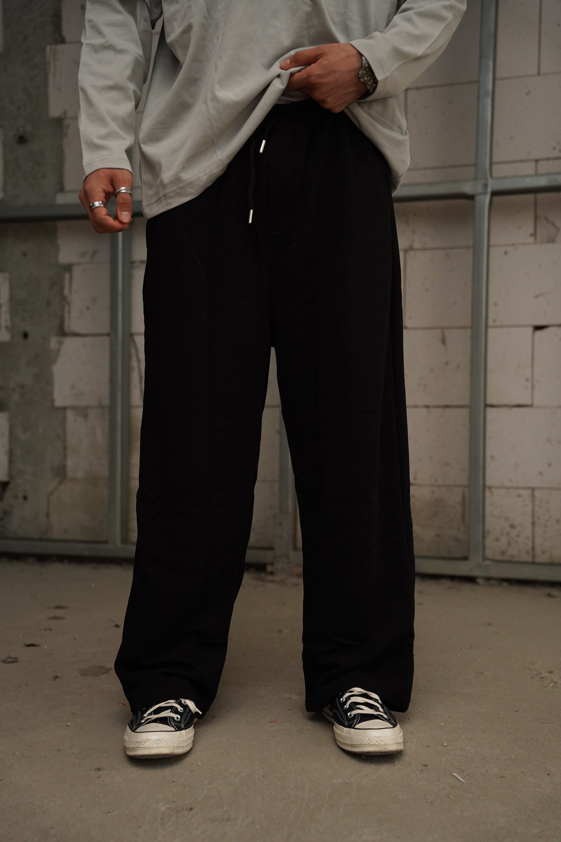 Baggy Fit 3 İplik Şardonsuz Eşofman Altı (Unisex - Mevsimlik)