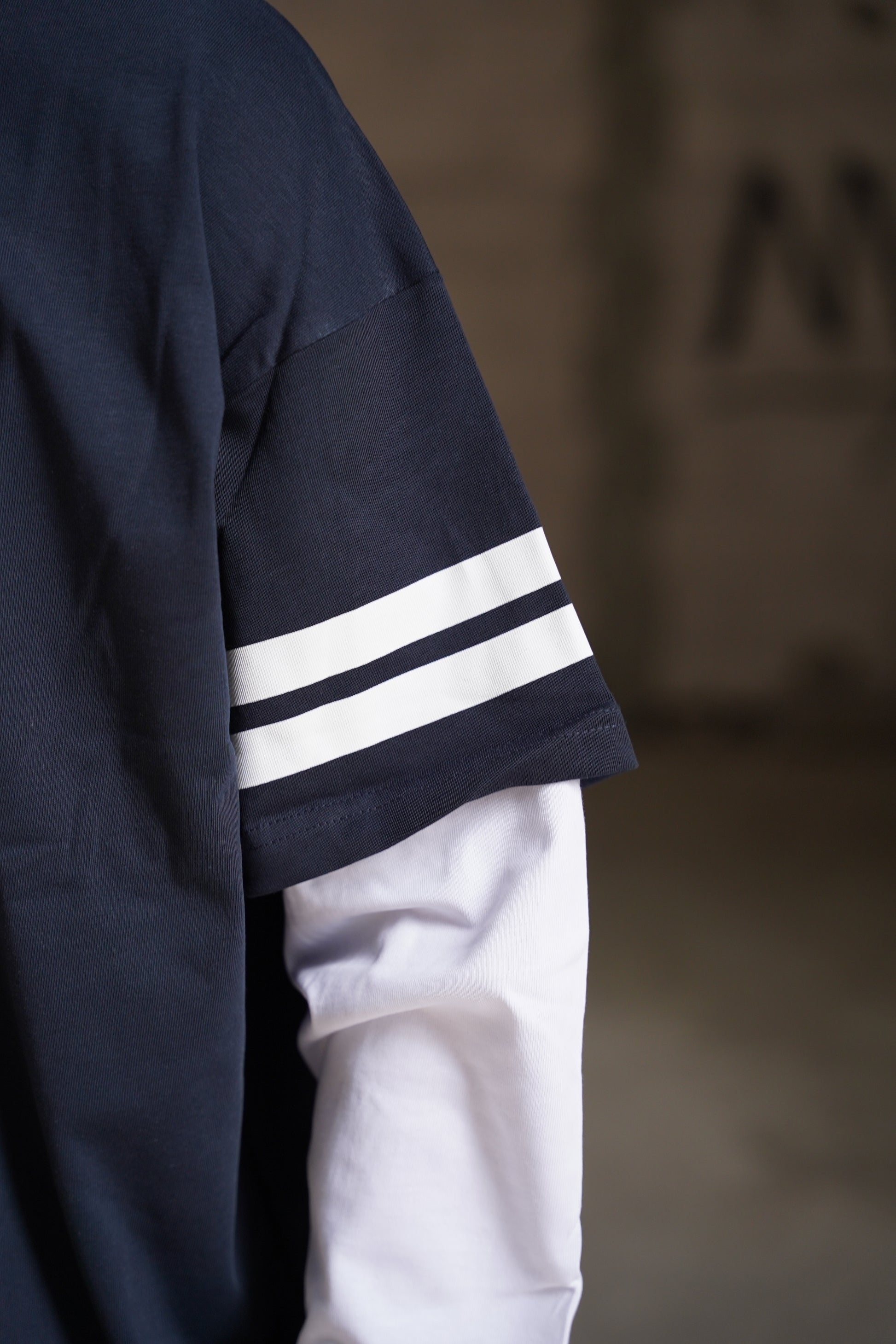 Archive 77 Retro Varsity Çift Kol Görünümlü Oversize T-Shirt