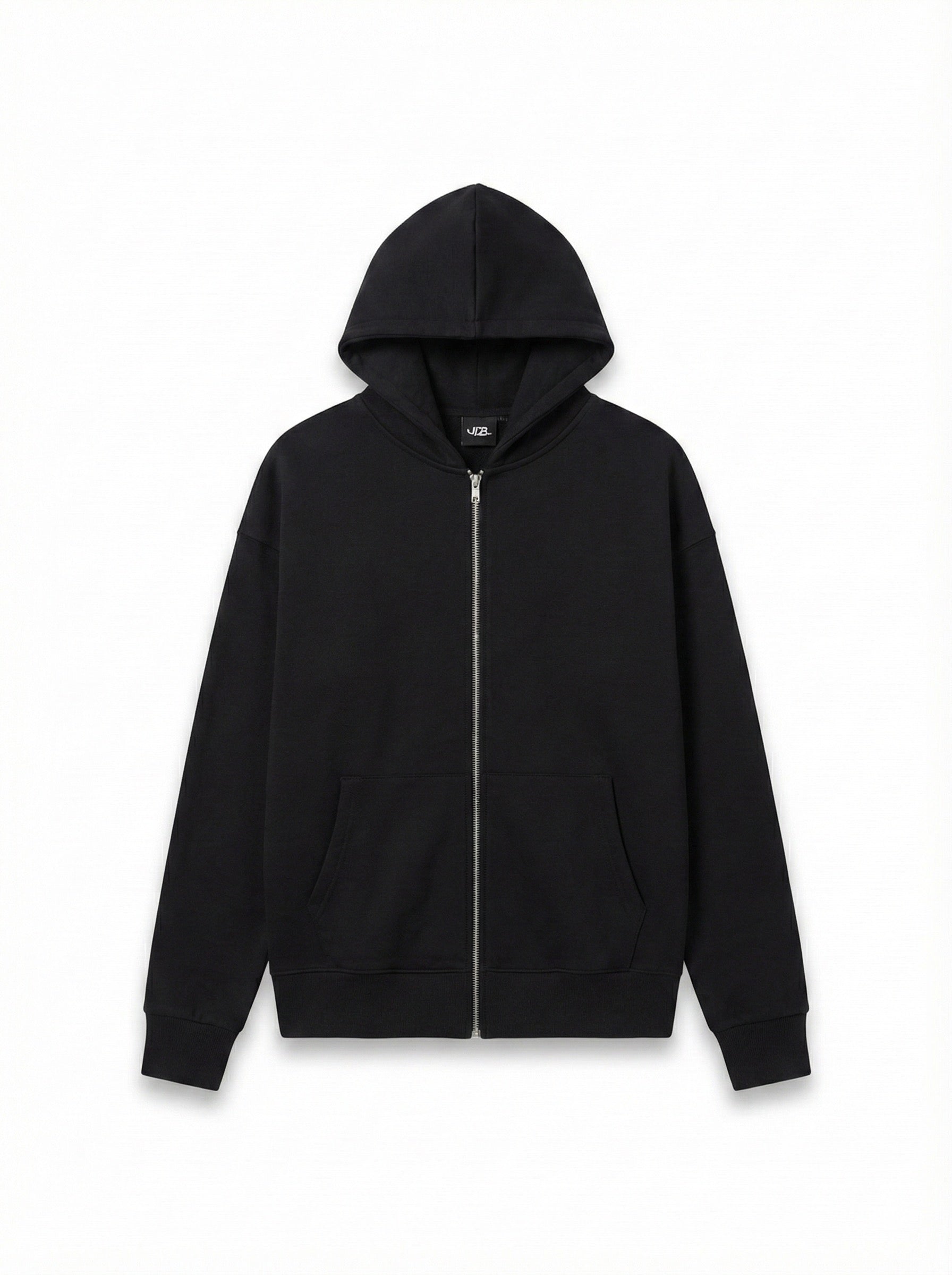 Oversize 3 İplik Şardonlu Fermuarlı Kapüşonlu Hırka (Unisex)