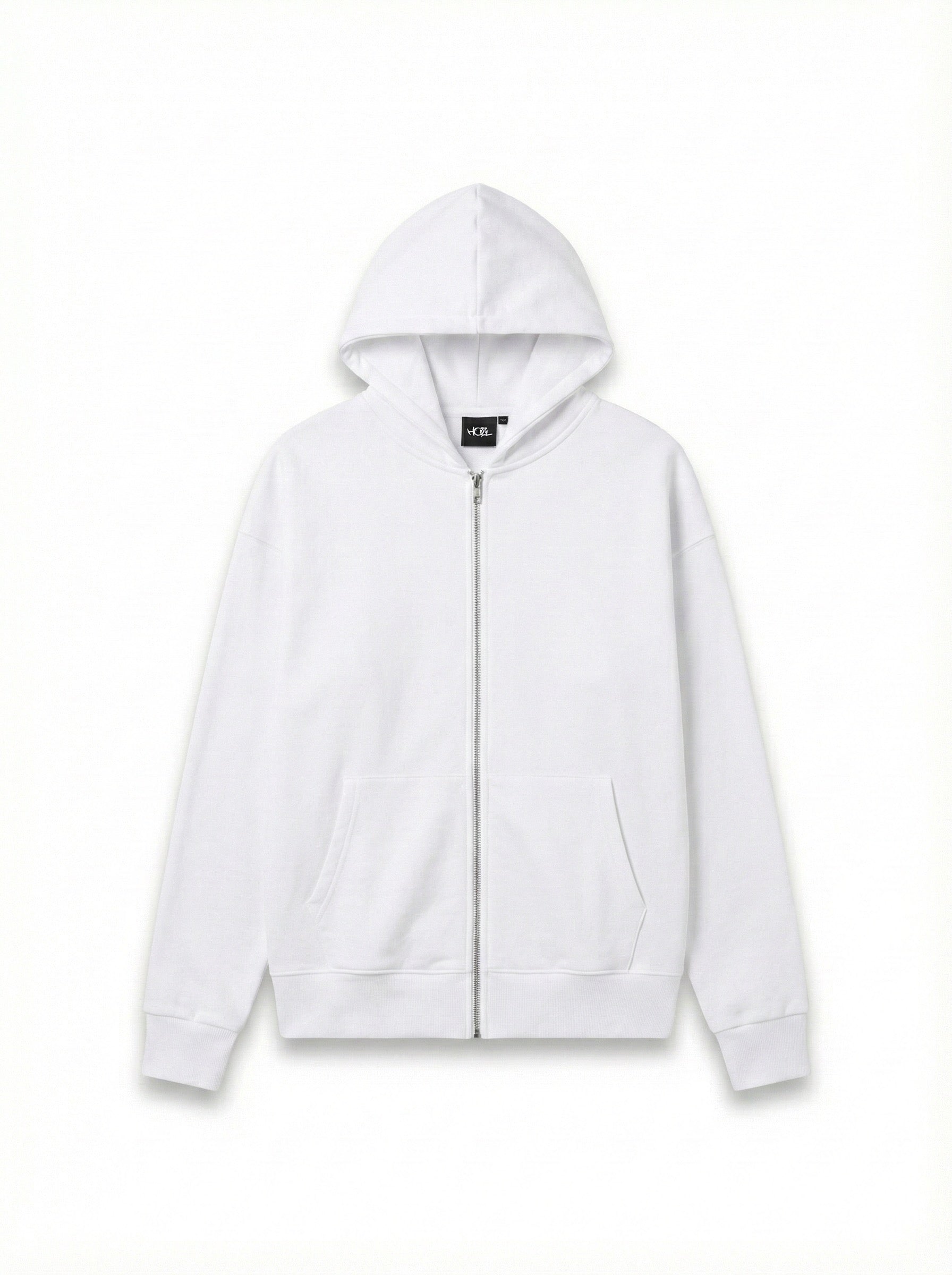 Oversize 3 İplik Şardonlu Fermuarlı Kapüşonlu Hırka (Unisex)